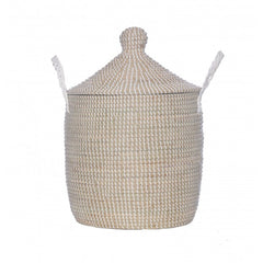 Medium Minimalist Lidded Fair Trade Basket // ONH Item 4023