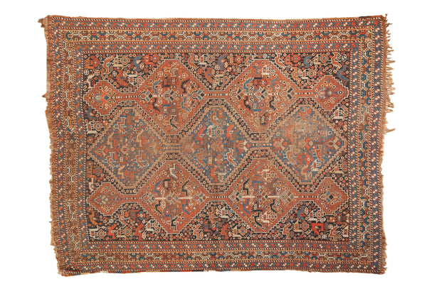 Vintage Kamseh Square Rug