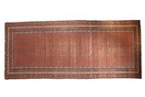 Collector antique Persian Malayer runner, allover cinnabar red boteh design, ivory and blue border.