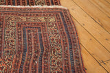 Antique Malayer rug runner with professionally seamed center, featuring fine red, blue, and ivory vinery.
