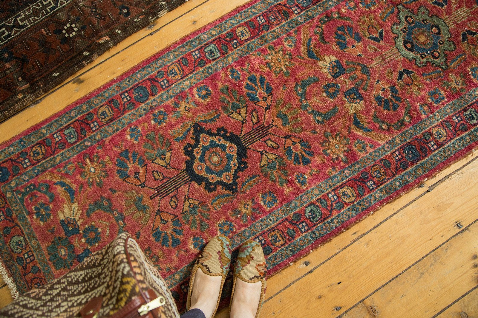 Vintage 1930's Persian Lilihan Rug Runner