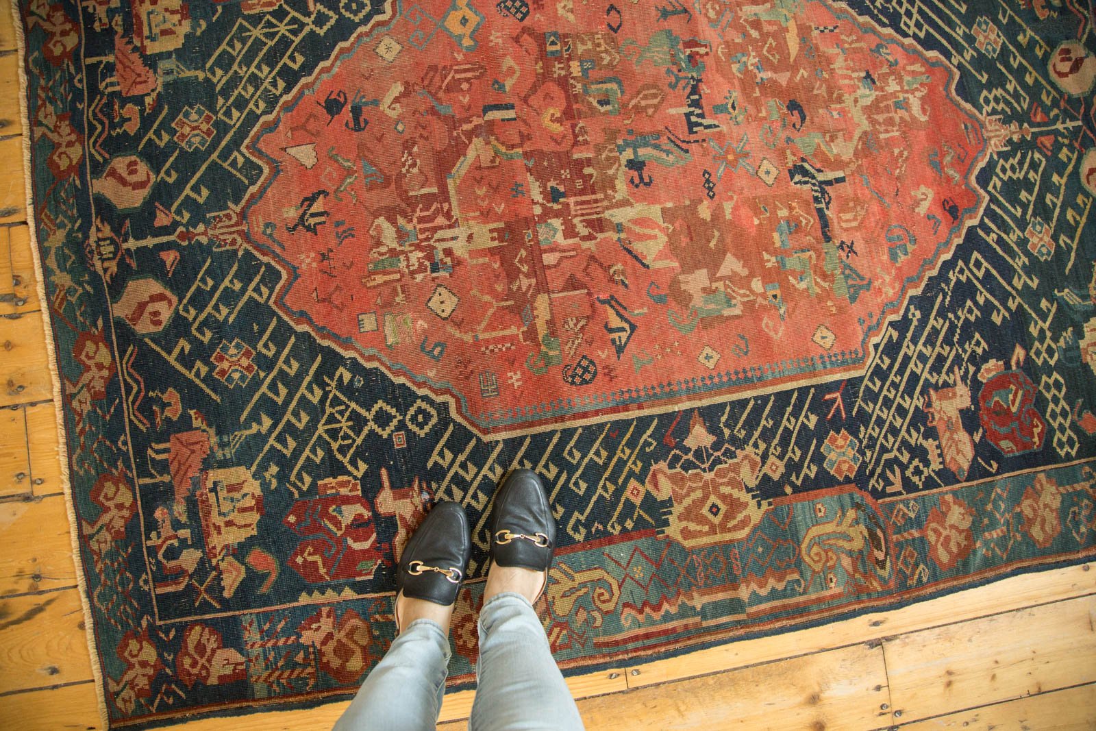 4.5x6.5 Antique Seichor Kuba Rug // ONH Item 4137 Image 1
