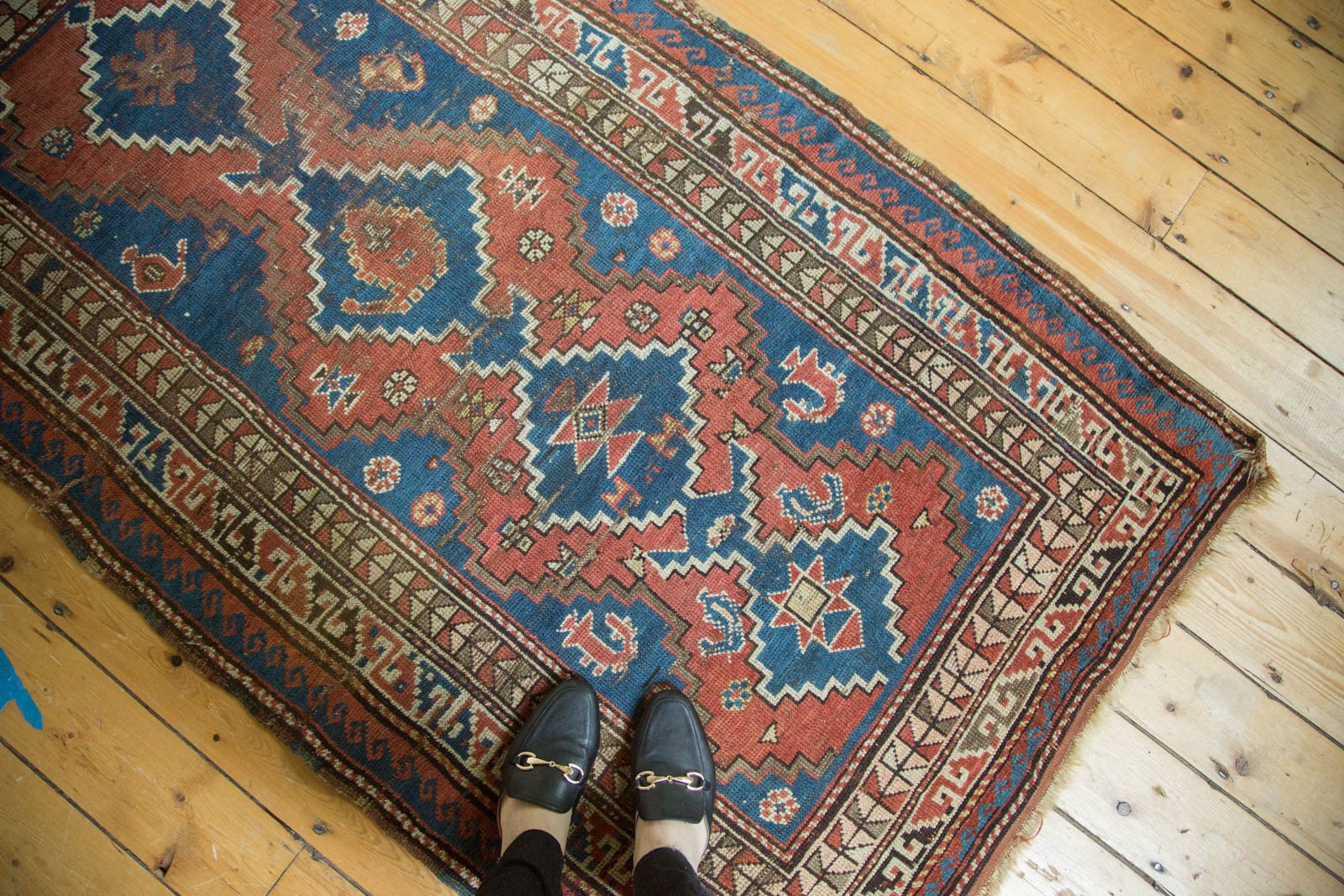 3.5x6.5 Vintage Caucasian Rug // ONH Item 4142 Image 1