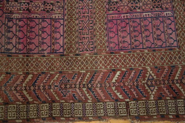 4.5x5 Antique Turkmen Square Rug // ONH Item 4143 Image 2