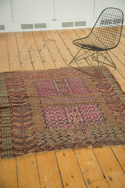 4.5x5 Antique Turkmen Square Rug // ONH Item 4143 Image 5