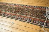 Antique Kuba Caucasian runner with allover repeating panel and alternating boteh border in varied heirloom colors.