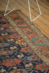Allover Mina Khani design, detailed border, and professional central seam on antique Kurdish rug.