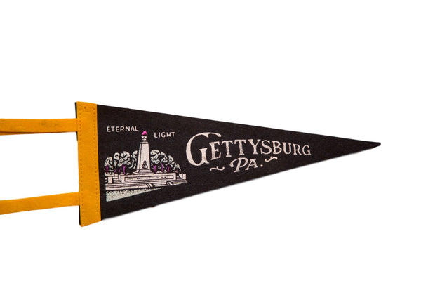 Vintage Gettysburg PA Eternal Light Felt Flag Pennant
