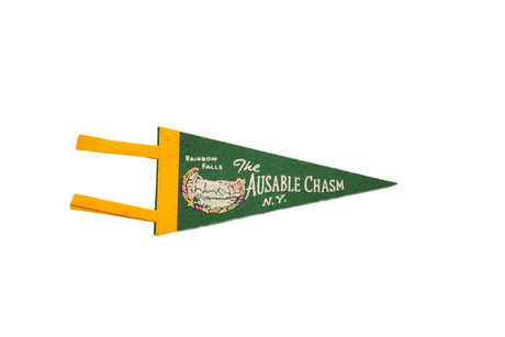 Vintage Rainbow Falls The Ausable Chasm NY Felt Flag Pennant