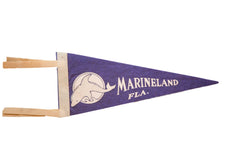 Vintage Marineland Florida Felt Flag Pennant