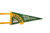 Blue 1969 numbers in yellow arch, white glass bottom boat graphic on green felt.