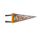 Vintage Coney Island felt pennant, Parachute Jump, Cyclone, 'Coney Island N.Y.'
