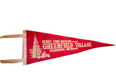 Vintage Henry Ford Museum And Greenfield Village Dearborn Michigan Felt Flag Pennant