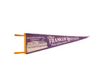 Vintage deep purple felt pennant, Franklin Institute Philadelphia building and text.