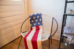 Eco-Friendly Made in USA Throw Blanket Vintage American Flag