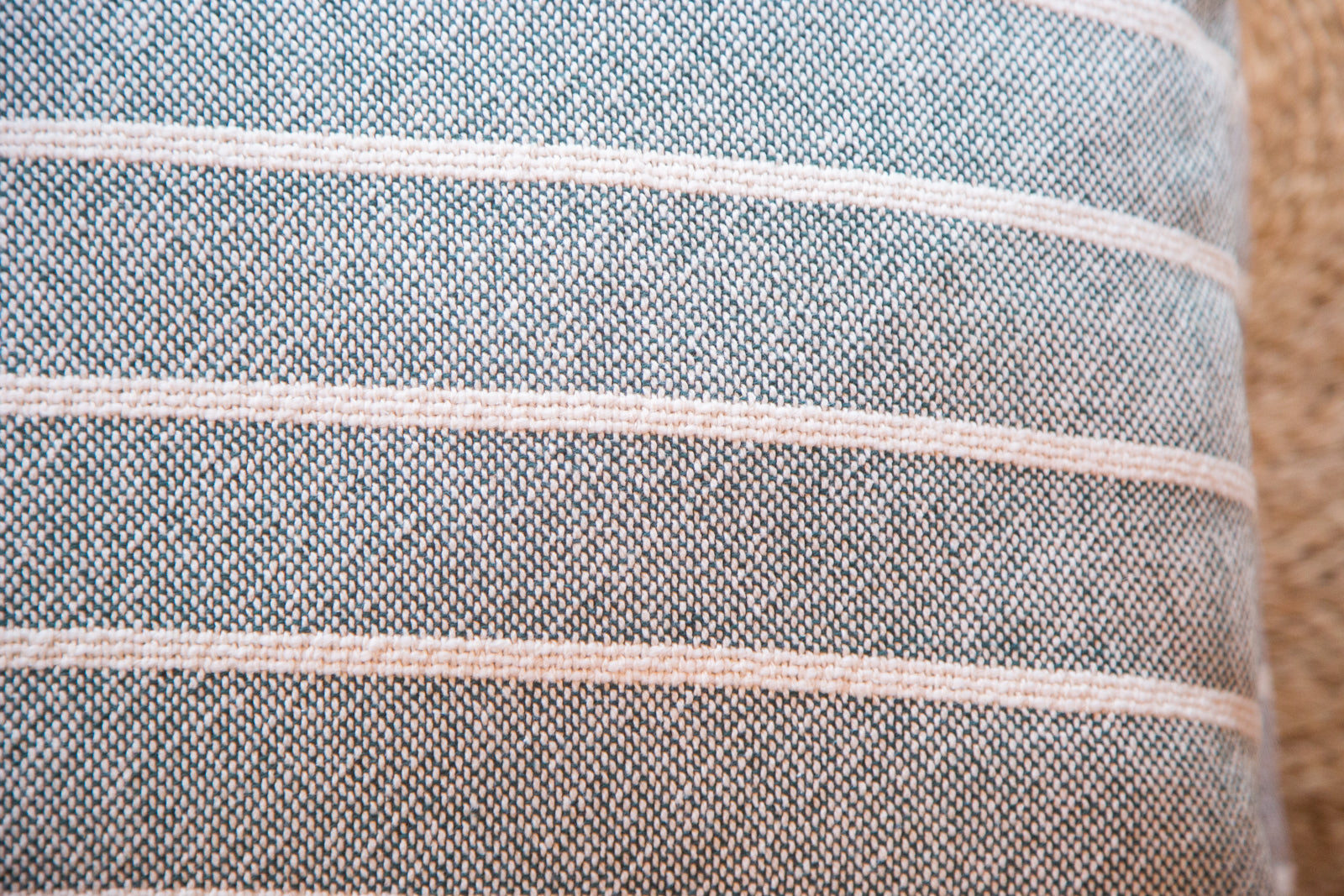 Hand-woven Striped Pillow in Hunter Green // ONH Item 4210 Image 1