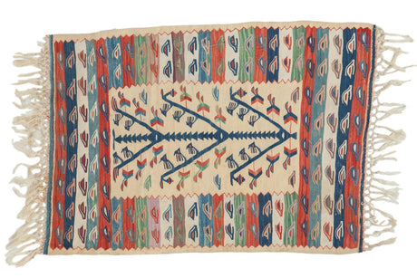 3x4 Vintage Kilim Square Rug // ONH Item 4216