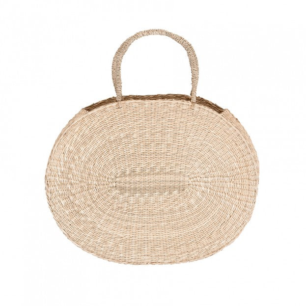 Round Seagrass Bag :: Old New House Accessories 4221