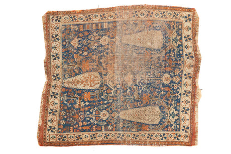 Antique Afshar Square Rug