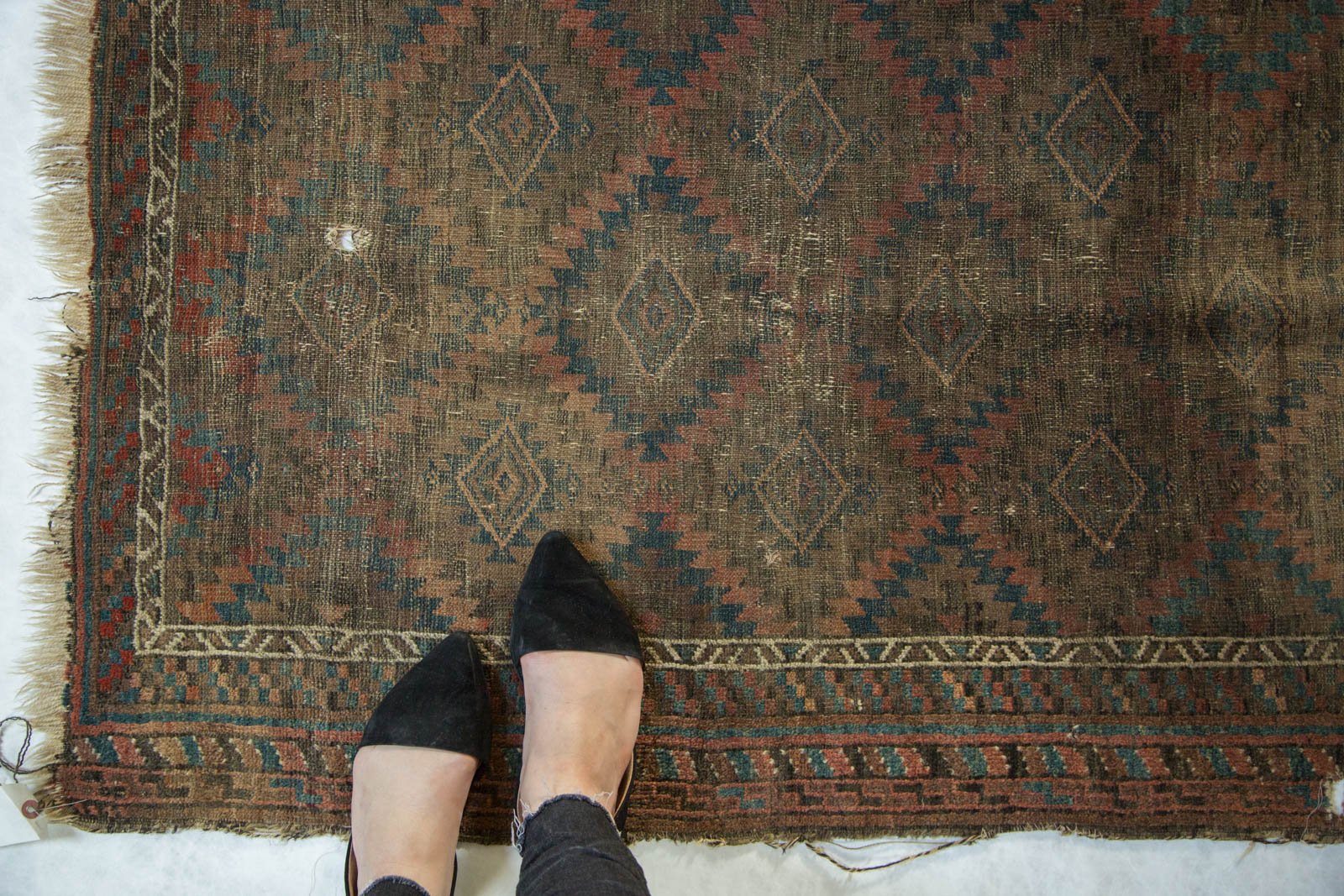 Vintage Belouch Square Rug