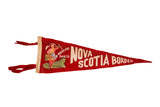 Vintage red felt flag pennant, 