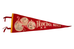 Vintage Franconia Notch, NH Felt Flag
