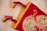 Red felt flag detail: yellow binding, 'Old Man of the Mts.' illustration, light creasing.