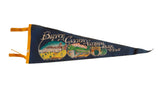 Vintage Bryce Canyon National Park felt pennant, blue, illustrating iconic park scenes.