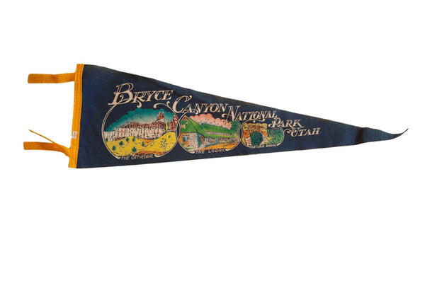 Vintage Bryce Canyon National Park Utah Felt Flag