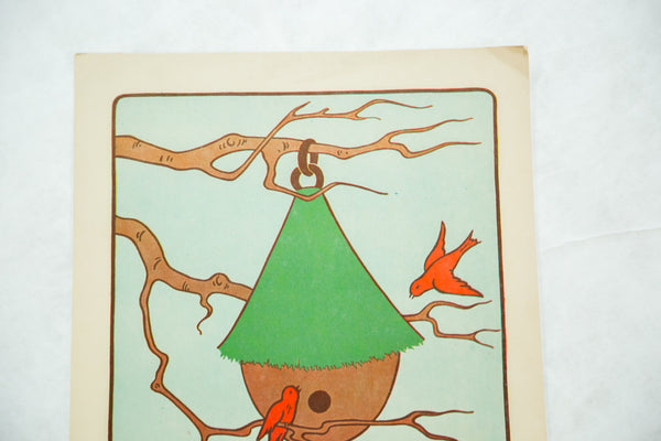 Vintage 1930s Elise Reid Boylston Protect the Birds School Poster // ONH Item 4269 Image 2