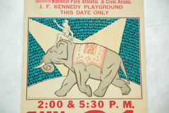 Vintage Royal Ranch Wild West Circus Poster with Elephant