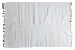 4x6 New Organic Cotton Natural Off-White Rag Rug // ONH Item 4286