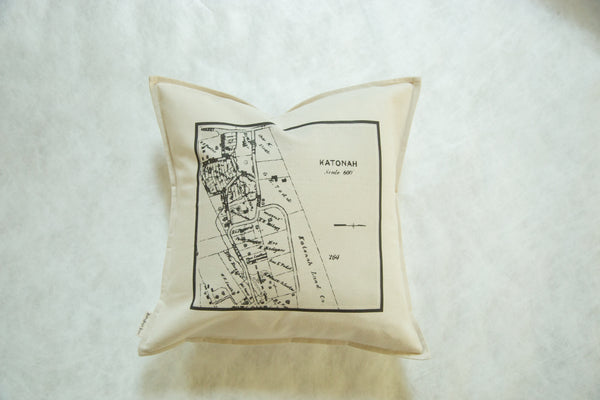 18x18 Katonah NY Map Pillow // ONH Item 4301 Image 9