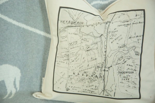 18x18 Katonah NY Map Pillow // ONH Item 4302 Image 1