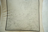 Detailed view of Bedford Centre on the antique Bedford NY map pillow.