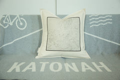 18x18 Bedford NY Map Pillow // ONH Item 4303 Image 1