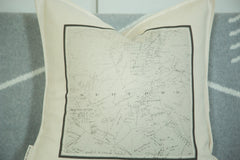 18x18 Bedford NY Map Pillow // ONH Item 4303 Image 5
