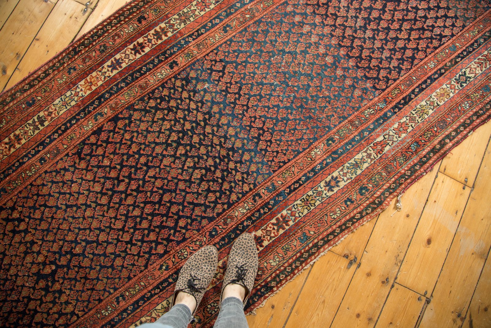 Antique Kurdish Malayer Rug Runner