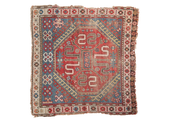 4x4 Vintage Caucasian Square Rug // ONH Item 4312
