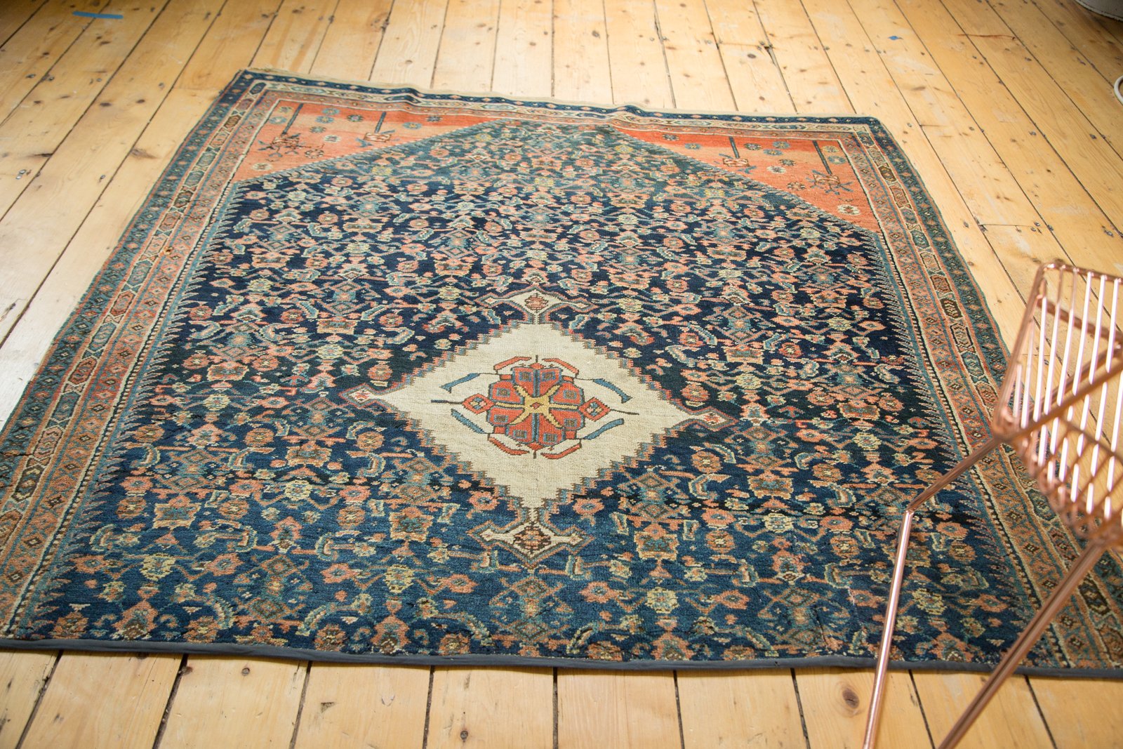  Antique Fine Meshed Square Rug Fragment / Item 4313 image 2