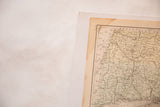 Upper right corner of antique New England map, showing aged paper, brown toning, and edge wear.