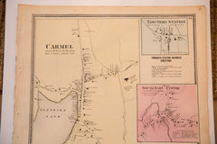 Antique Carmel NY map // ONH Item 4323 Image 1