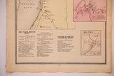 Close-up of the antique Carmel map showing printed business directories and inset town maps.