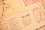 Antique Carmel map detail showing the Mill Town inset and Lake Mahopac business directory.