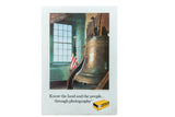 Vintage 1970s Kodak film advertisement print of the Liberty Bell in Philadelphia.