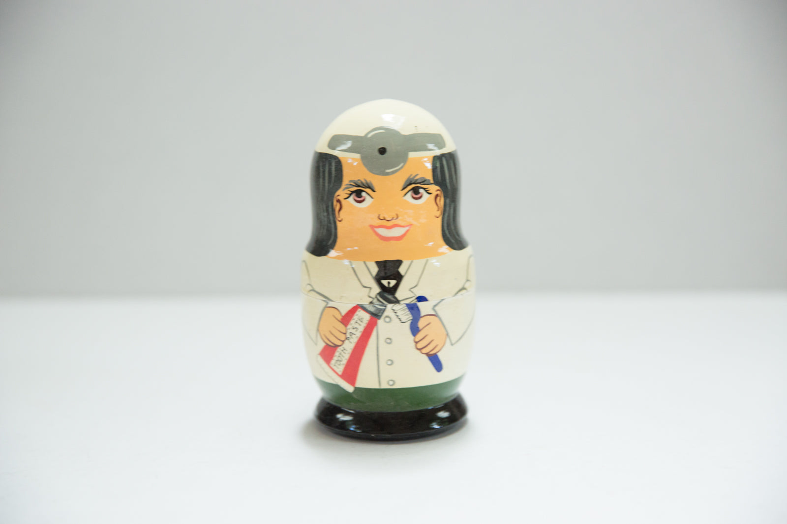 Hand-painted Russian Doll Nesting Dentist and Tooth Set // ONH Item 4349 Image 1