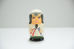 Hand-painted Russian Doll Nesting Dentist and Tooth Set // ONH Item 4349 Image 1