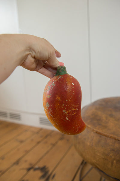 Vintage Mexican Folk Art Clay Chili Pepper Piggy Bank // ONH Item 4354 Image 2