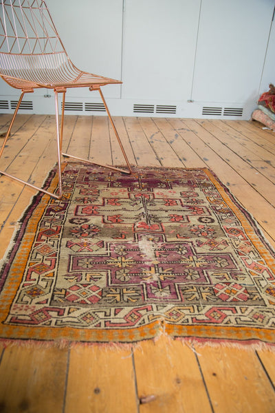 Antique Caucasian Square Rug