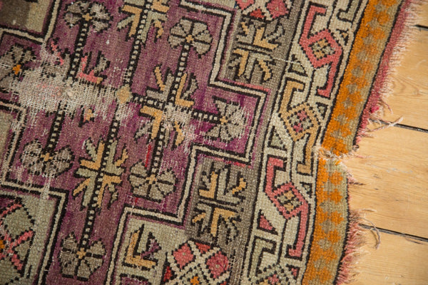 Antique Caucasian Square Rug